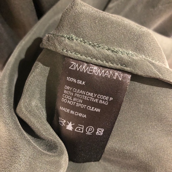 Zimmermann Espionage Wrap Mini Dress in Hunter Green size 2 - Picture 5 of 6